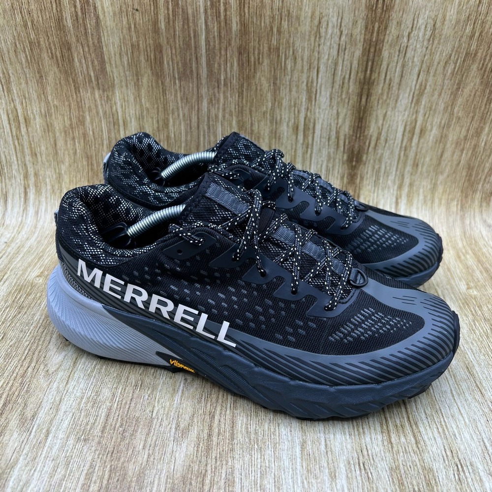 Merrell Agility Peak 5 Women's 9 Black Grey Vibram Trail Running Shoes J067808